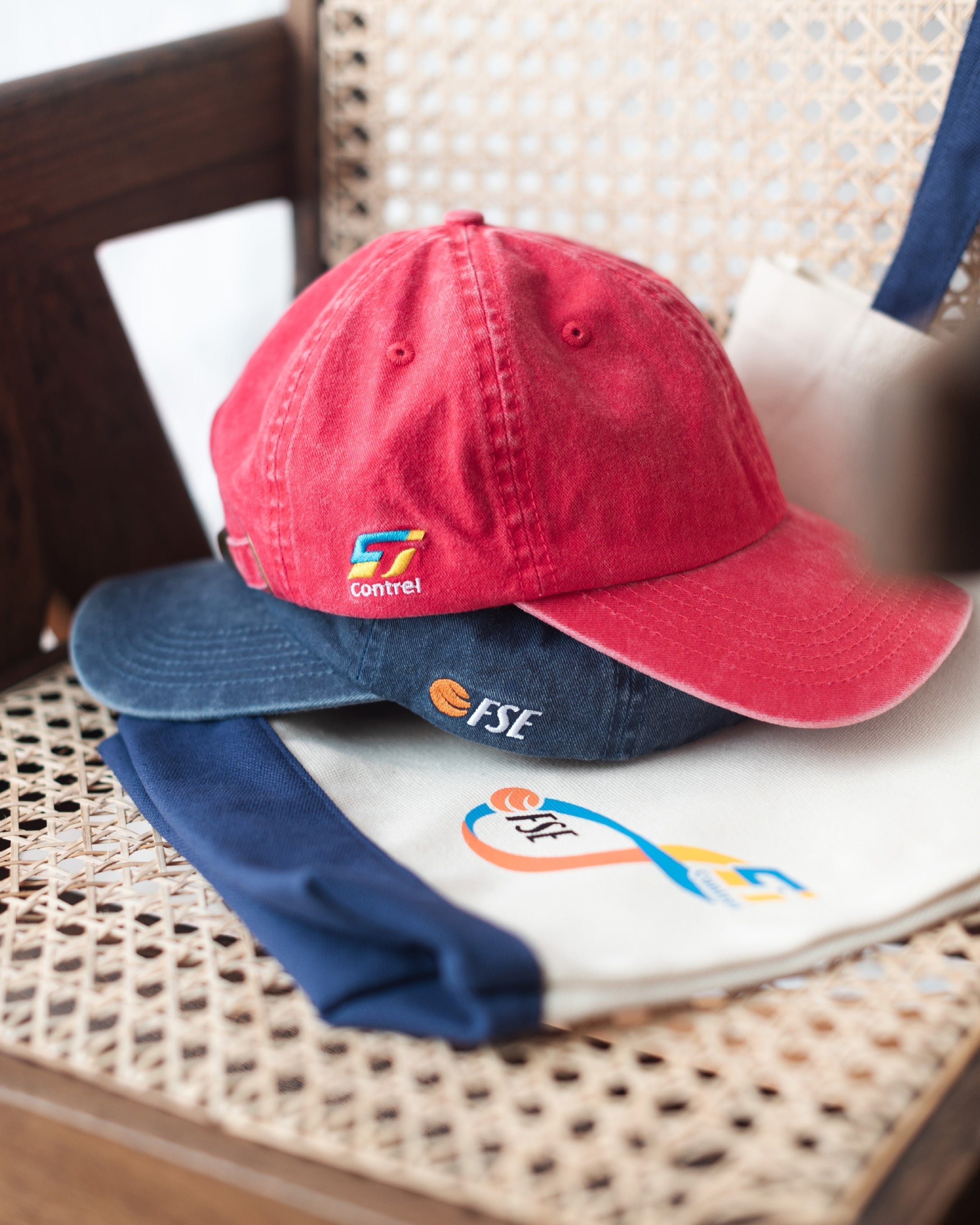 《富臨科技 F.S.E》訂製水洗老帽 / 訂製拼接托特袋