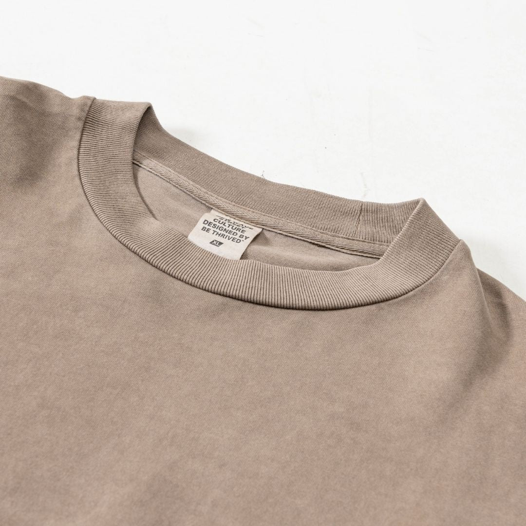 S1993 310G 輕水洗磨毛親膚落肩寬版T恤