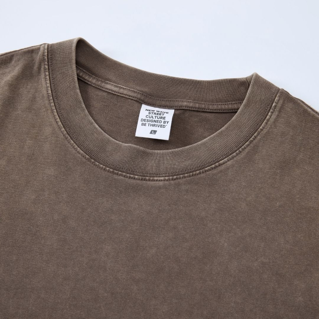 S2652 285G 重水洗做舊 Boxy fit 落肩寬短版T恤