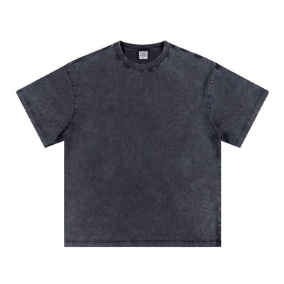 S1721 270G 重水洗做舊落肩寬版T恤