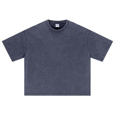 S2652 285G 重水洗做舊 Boxy fit 落肩寬短版T恤