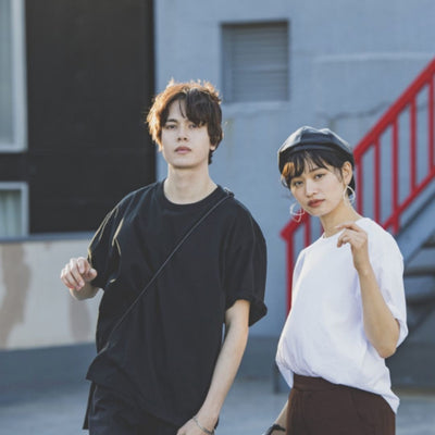 00113-BCV 全棉圓領落肩T恤