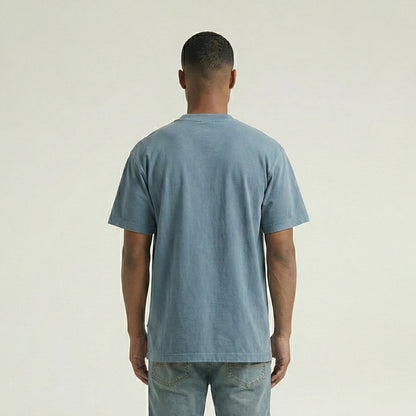 SK02 7.5oz 輕水洗重磅落肩寬版T恤