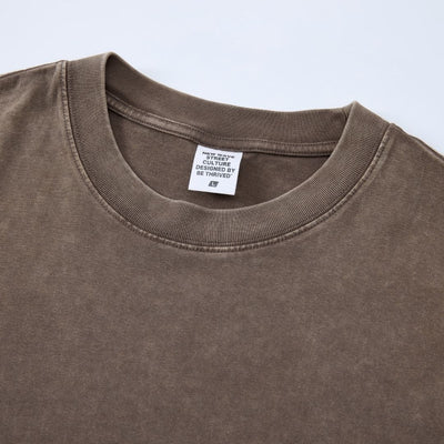 S2652 285G 重水洗做舊 Boxy fit 落肩寬短版T恤